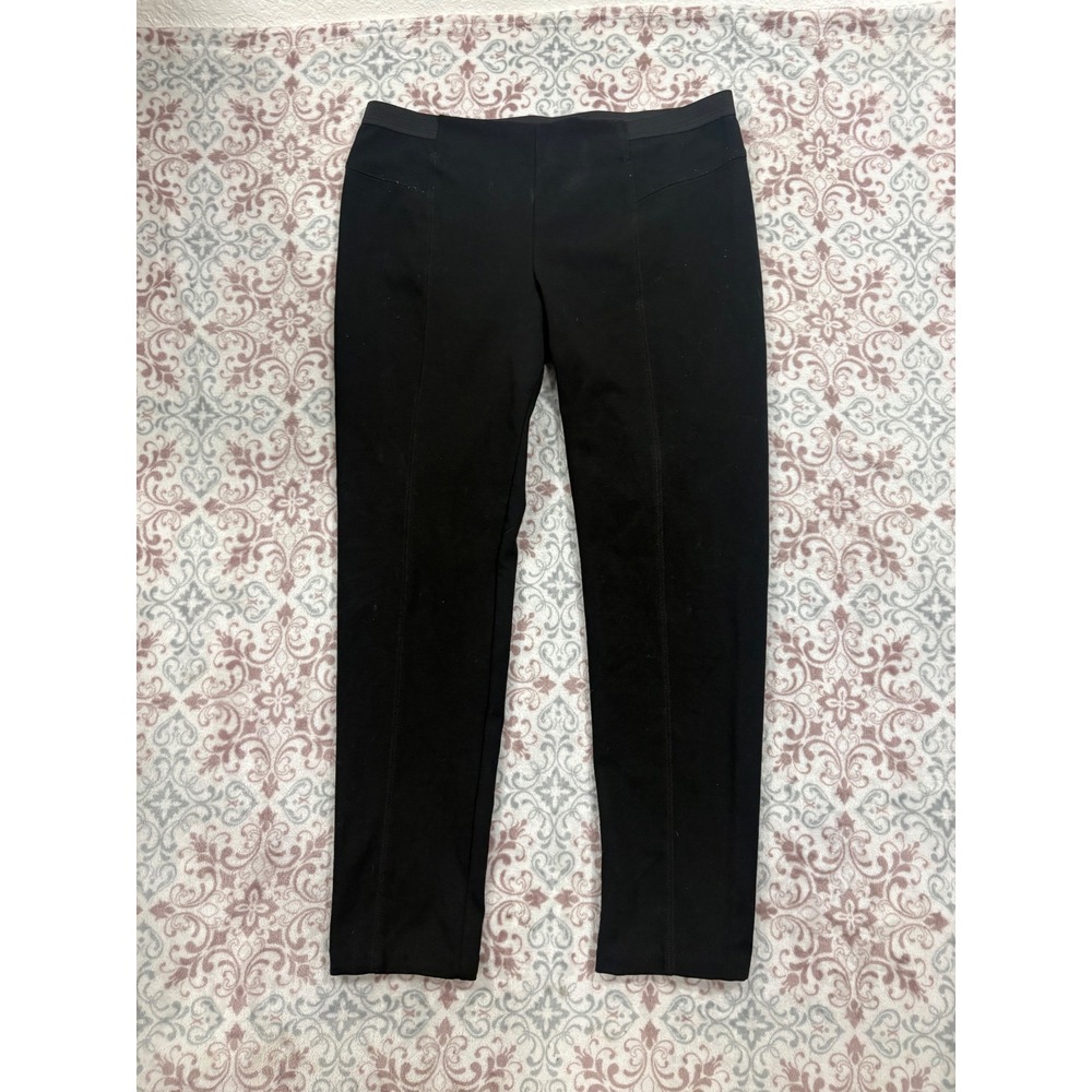 Simply Vera Vera Wang Black Seamed Stretch Leggings Womens Large L
